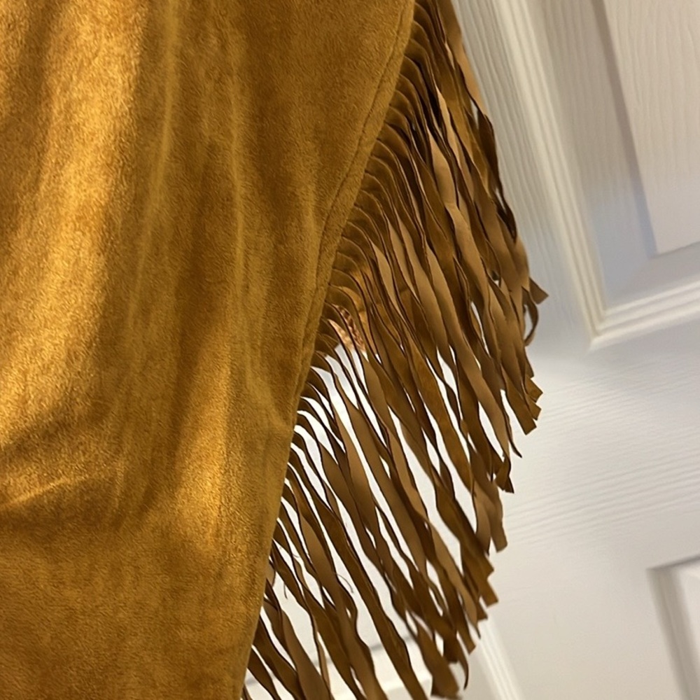 Miss Me Western Fringe Faux Suede Jacket Brown Large NWT - Picture 11 of 11
